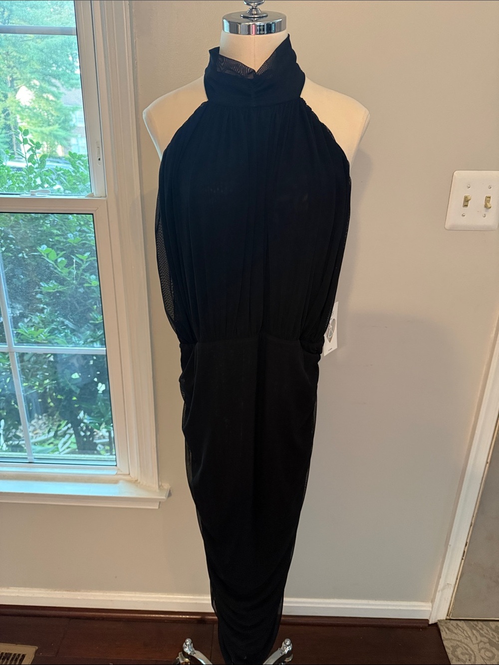 Black Halter Neck Evening Dress
